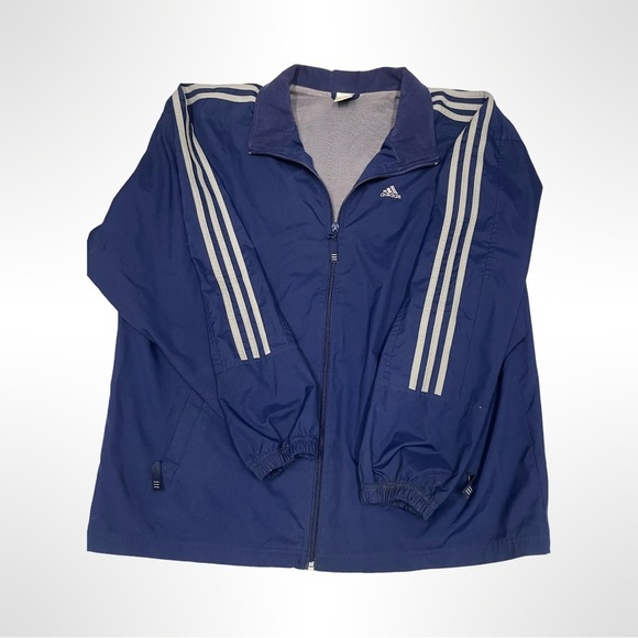 adidas men’s jacket size medium navy blue - Picture 1 of 2